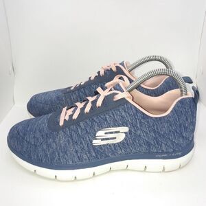 Skechers Flex Appeal Women's Casual‎ Sneakers Shoes Size 8 Blue, Pink